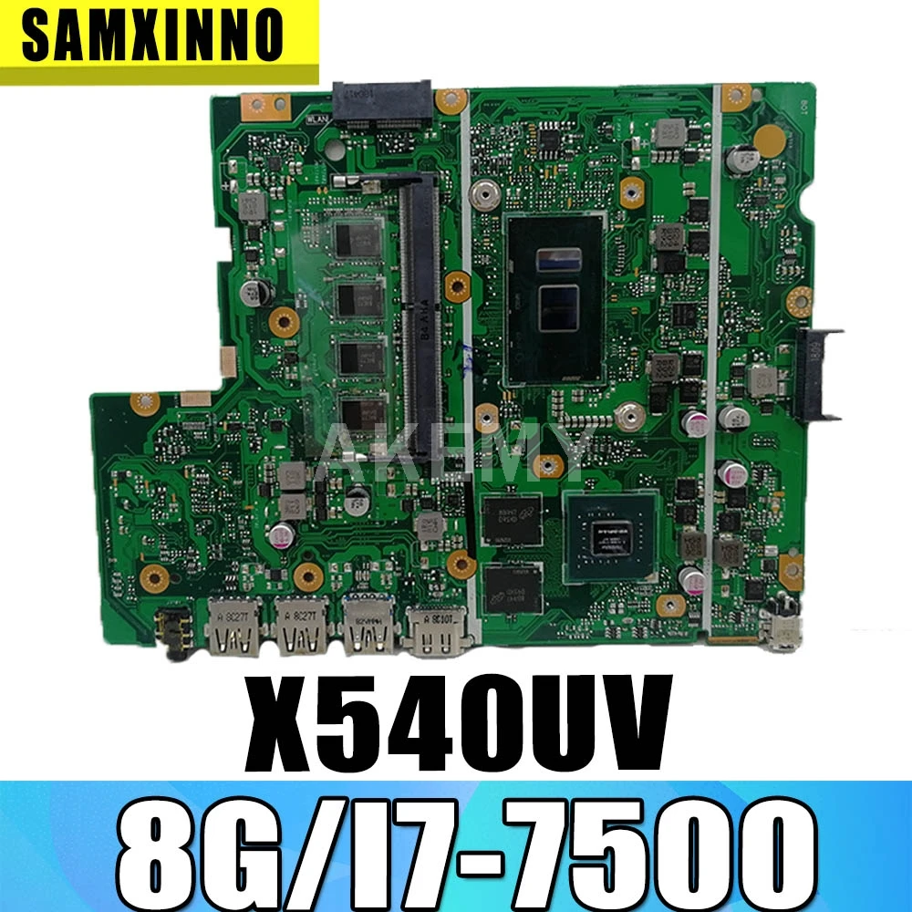 

X540UB Laptop motherboard for ASUS X540UB X540UV X540UBR original mainboard 8GB-RAM I7-7500U (V2G) 90NB0HE0-R00040