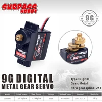 surpass hobby metal servos s0009m 9g 1 9kg servo metal gear motor for rc airplane robot car duct plane helicopter boat diy toys