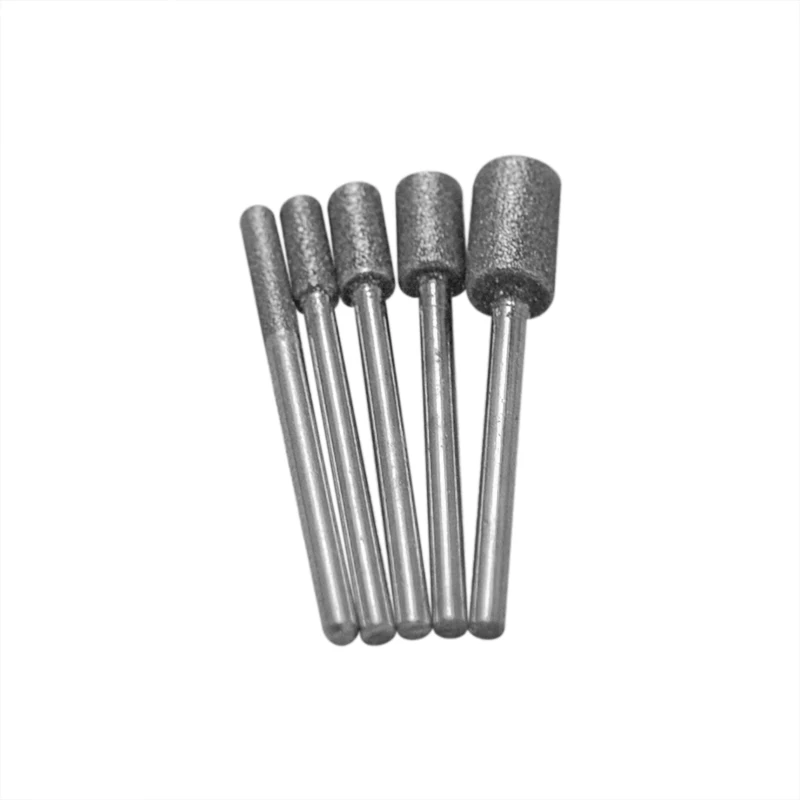 Цилиндрические алмазные шлифовальные головки 5 шт./компл. 3-8 мм инструменты для