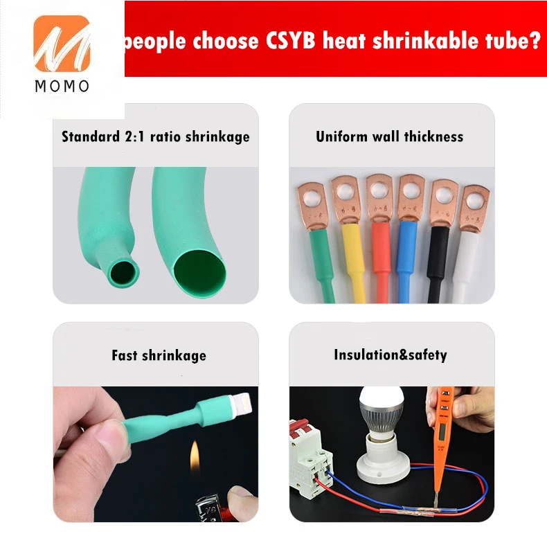 

Environmentally friendly low voltage color heat shrinkable tubing 100mm busbar heat shrink tube