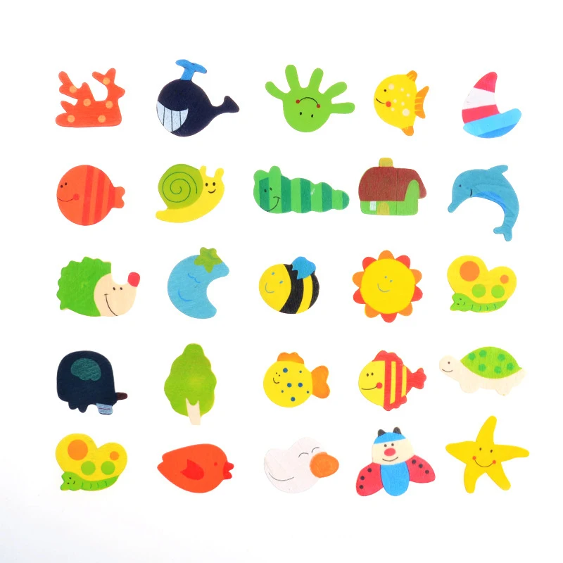 12 шт./компл. и рисунками животных для малышей магниты на холодильник цифры