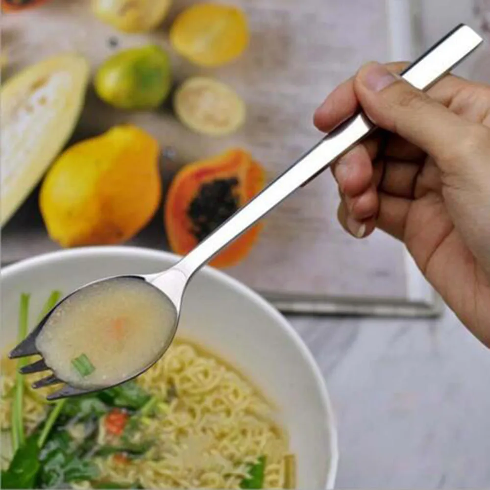 1 шт. ложка вилка из нержавеющей стали с длинной ручкой|Столовые сервизы| |