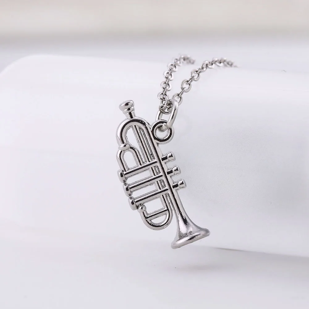 Кулон в форме рыбьего крючка музыкальное ожерелье туба классический цинковый