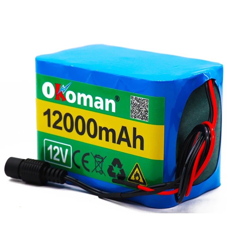 Литиевая батарея Okoman 12 В Ач 18650 6 в 12000 мАч перезаряжаемая с BMS для