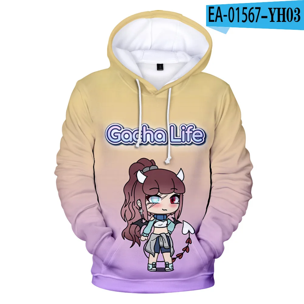 

Hot Sale Cartoon Kid's 3D Printed Hoodies Kpop Sweatshirts Funny Game Gacha Life Hoody Men/Women Fashion Anime Streetwear Tops