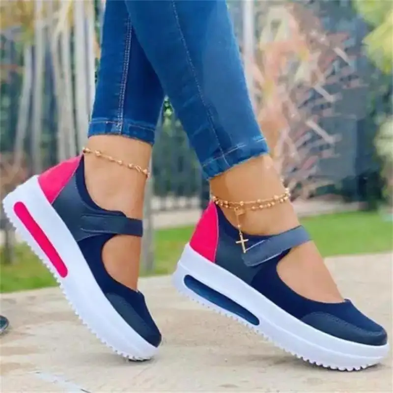 

2021 Women Sneakers Lace-Up Platform Sports Shoes for Women Breathable Ladies Sneakers Leopard Print Women's Vulcanize Shoes