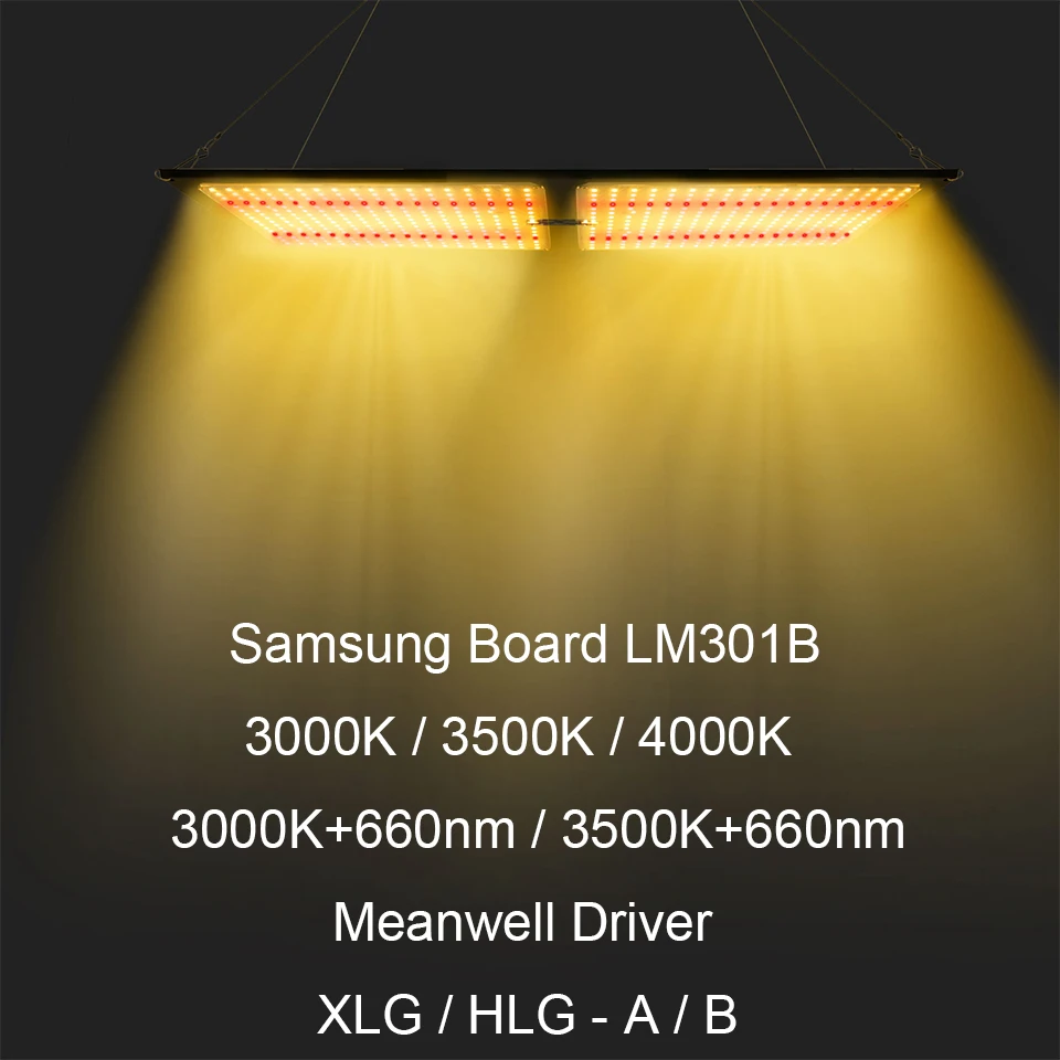 Hydroponics 120W 240W Full Spectrum LED Grow Light Kits Dimmable Samsung Boards 3000K 3500K mix 660nm for Indoor Plant