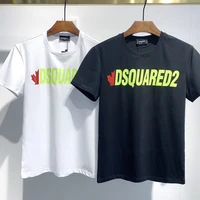 dsquared2 new menwomen street hip hop round neck short sleeved t shirt cotton locomotive letter printing casual tee dt785