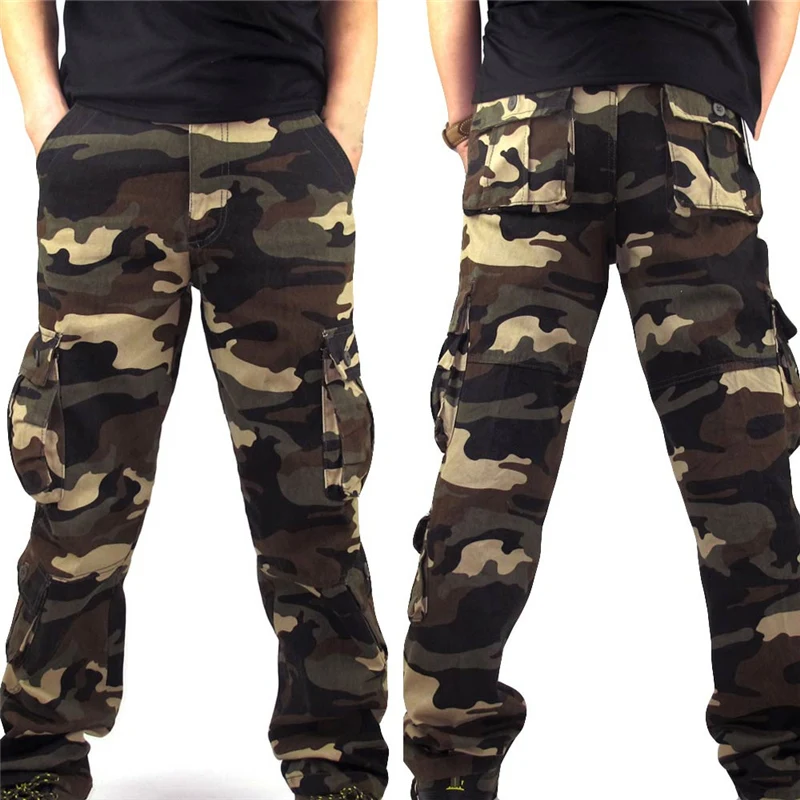 Мужской камуфляжный комбинезон с карманами повседневные спортивные рабочие