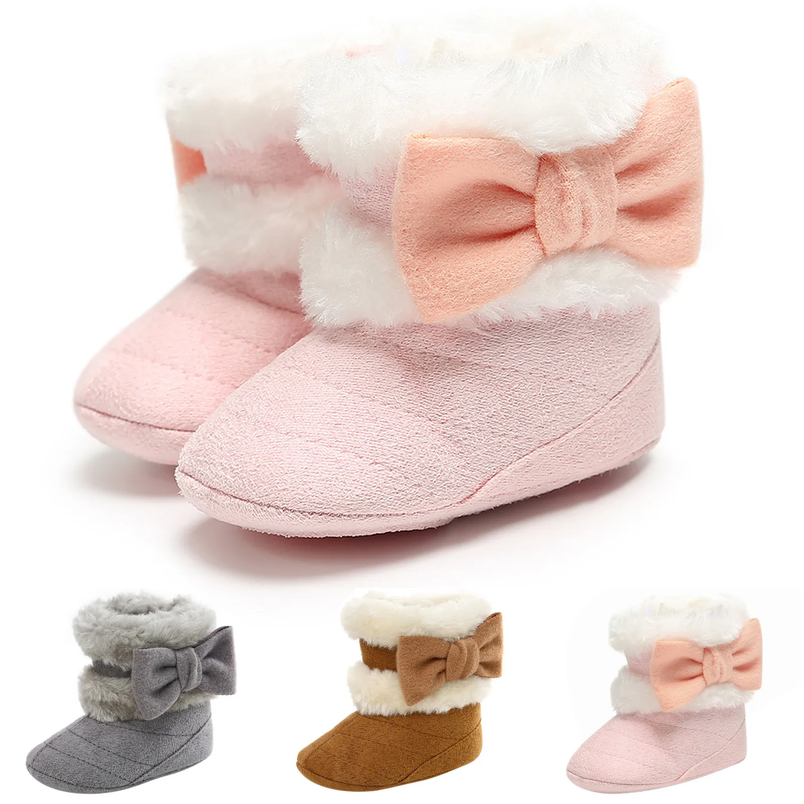 

Booties Baby Socks Shoes Girl Winter Warm Cute Rabbit Ear Toddler Prewalkers Soft Anti-slip Infant Newborn Crib Crawl Shoes