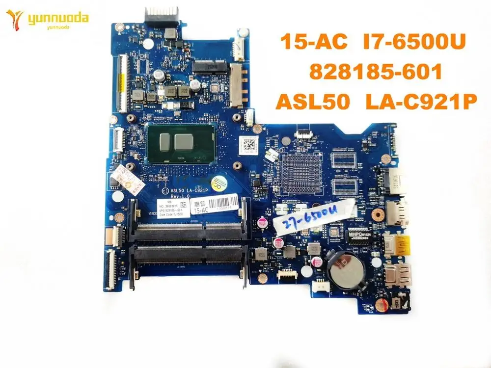 Original for HP 15-AC laptop motherboard I7-6500U 828185-601 ASL50 LA-C921P tested good free shipping | Компьютеры и офис