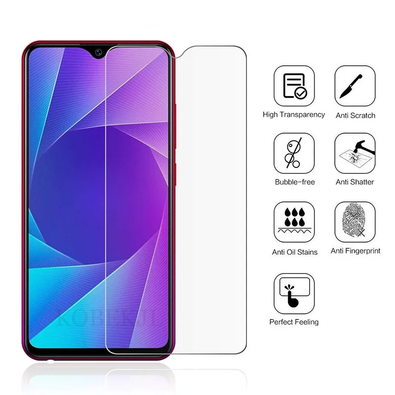 

For Vivo Y1s 6.22" Tempered Glass Protective FOR Vivo Y91C Y90 Screen Protector Film phone Cover Glass