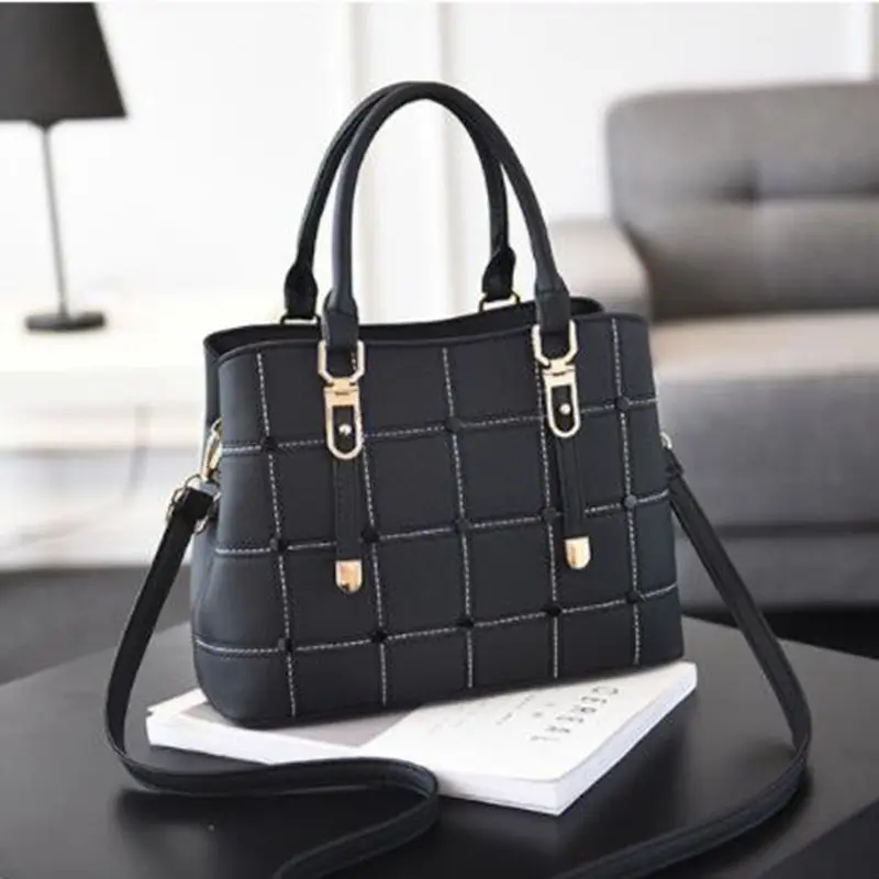 Вместительная женская сумка из искусственной кожи модная повседневная