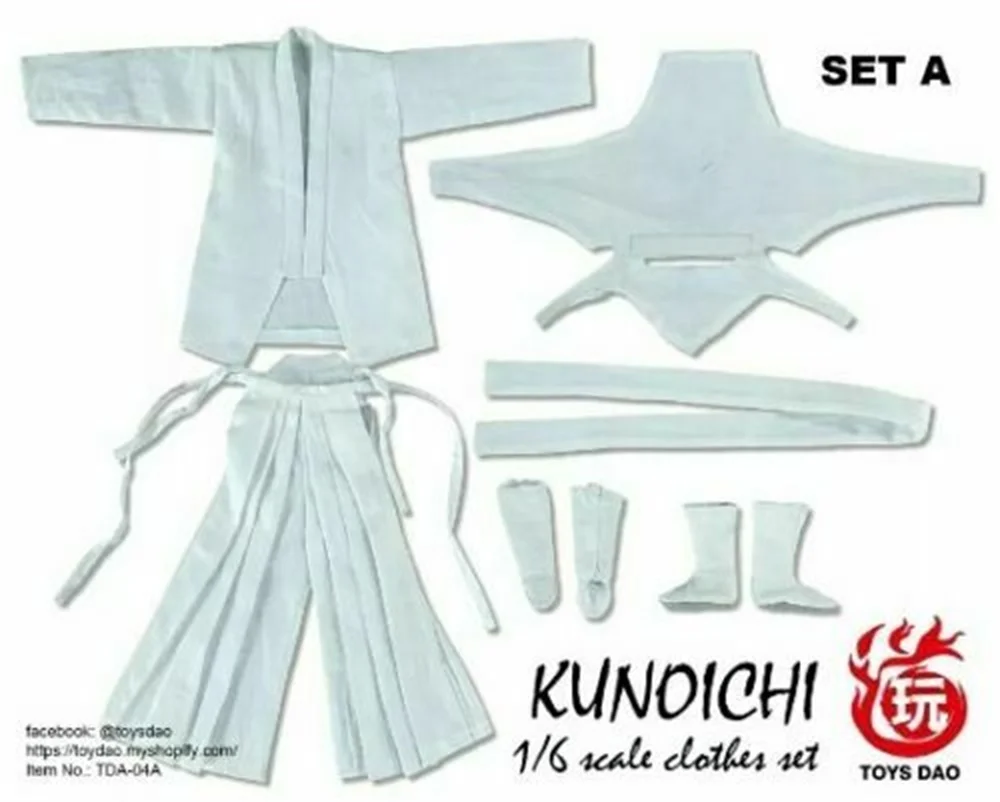 TOYSDAO TDA-04 1/6 женский костюм ниндзя комплект с белой одежды F 12 ''фигурку |