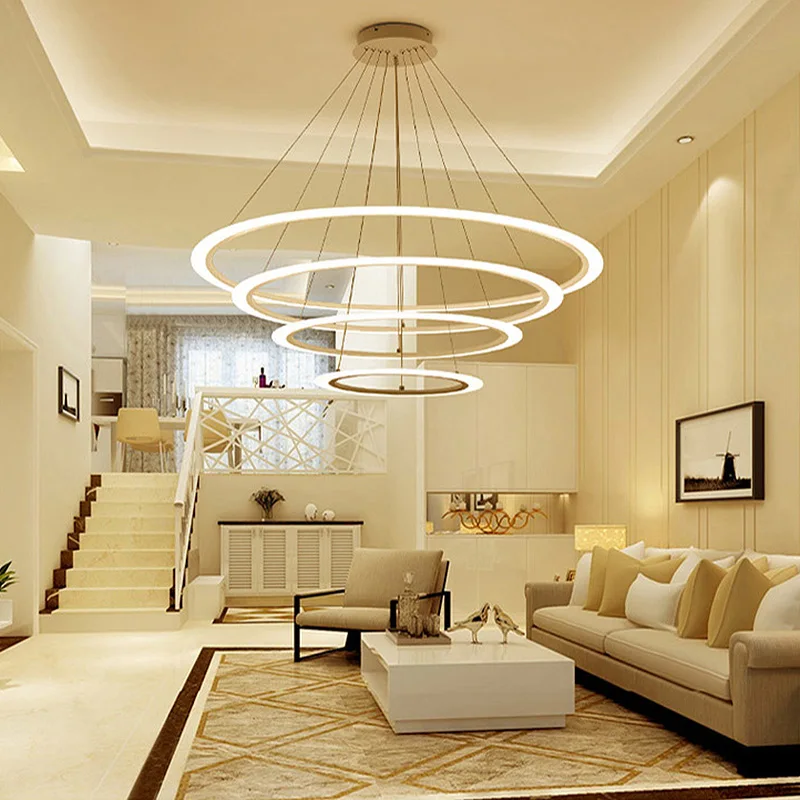 Светодиодный Люстра Гостиная современные ресторанные люстра 4/3/2/1 акриловое