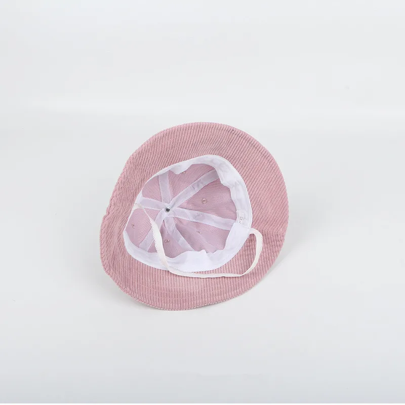 Осень зима 2019 Вельветовая шляпа ведро с цветочным рисунком Рыбацкая уличная