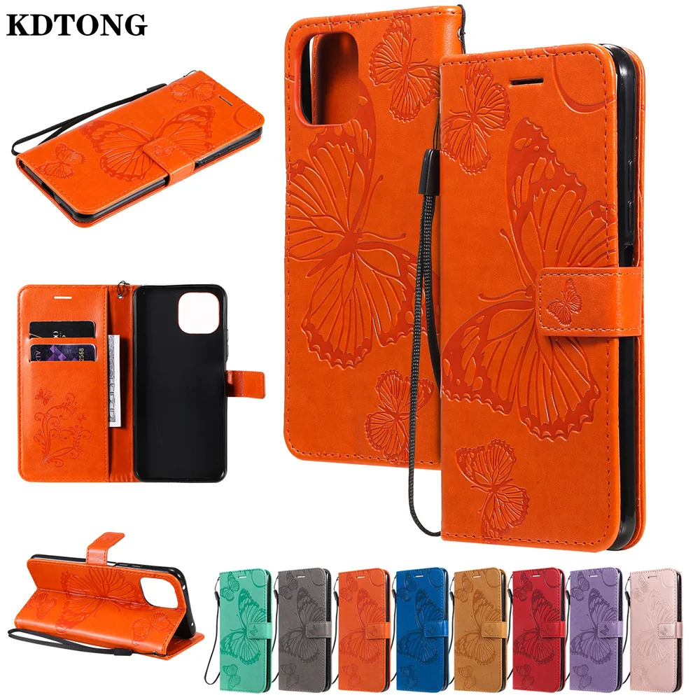 

Flip Leather Phone Case for Xiaomi Mi 10 Ultra 10T Lite 5G Pro Capa Card Slot Wallet Stand Embossed Butterfly Protection Cover