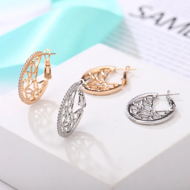 Женские серьги в форме сердца MAIKALE корейские овальные золотистые очаровательные