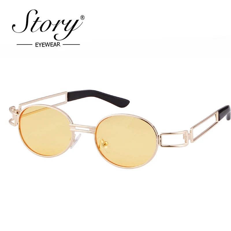 Винтажные Круглые Солнцезащитные очки UV400 в стиле стимпанк для мужчин и женщин