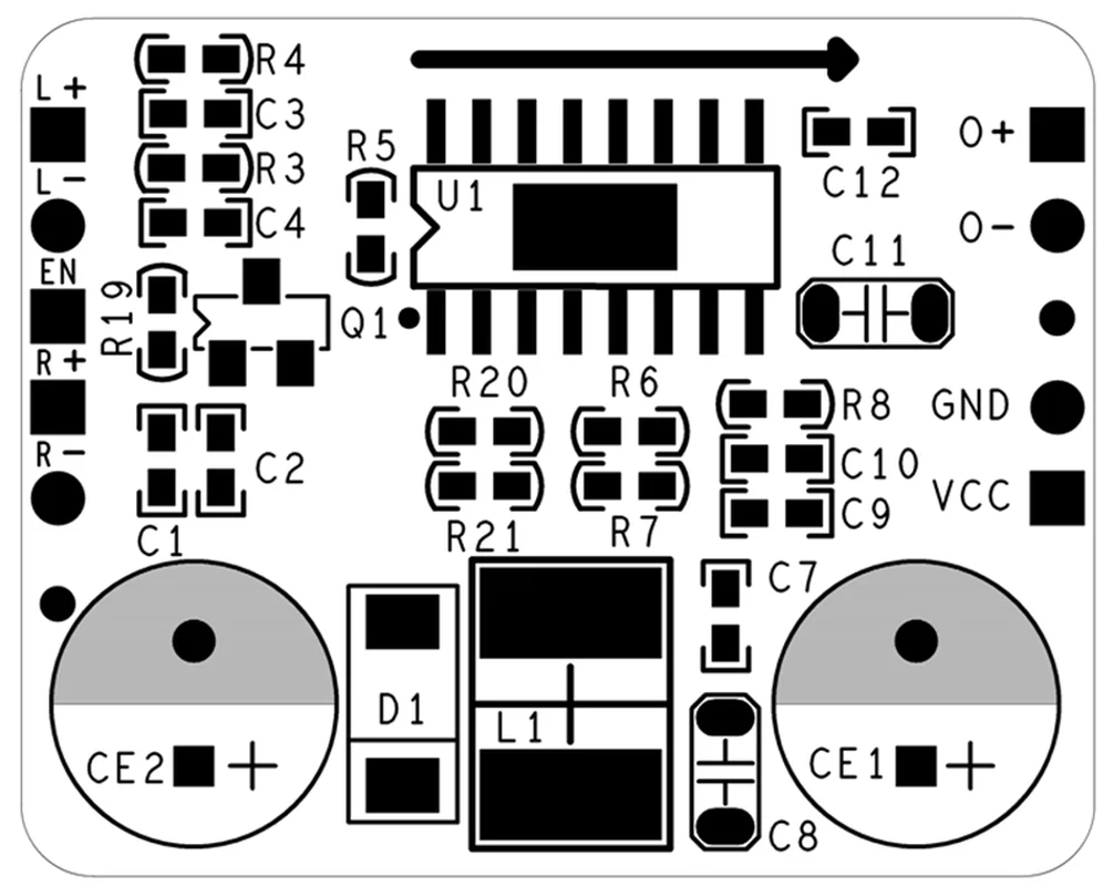 Дифференциальный вход AB/D class 8W mono HT8692 2 5-5 5 V boost регулируемая плата цифрового