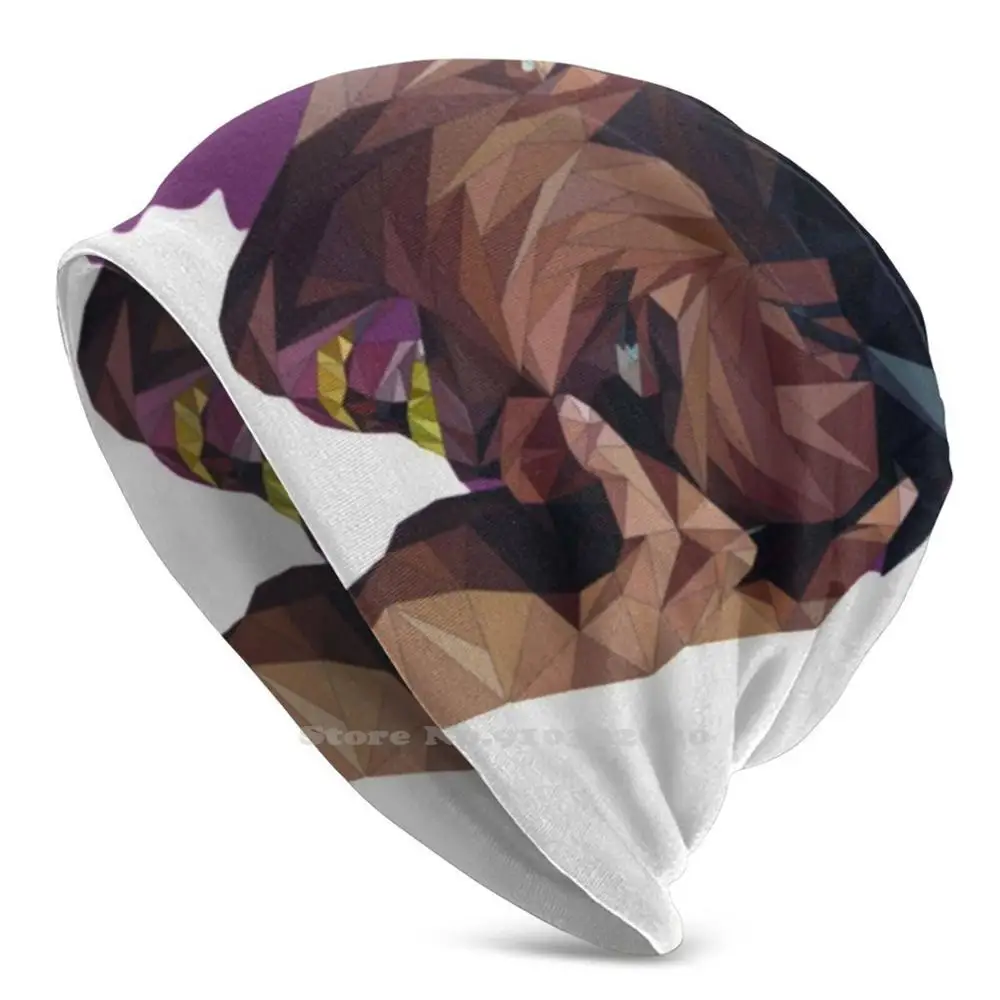 Трэвис Фиолетовая вязаная шапка Теплая шапка-бини Уличные шапки Кактус Джек