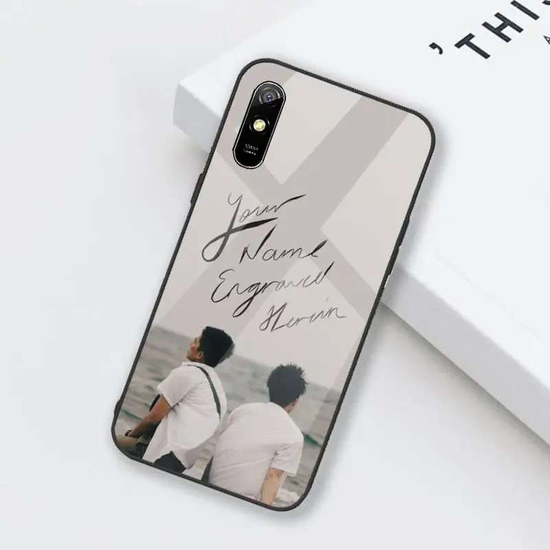 

Your Name Engraved Herein Phone Case Tempered glass For xiaomi Redmi 4X 5 6 6A 8 8SE MIX 2 2S Note 3 4 5 6 7 PLUS PRO