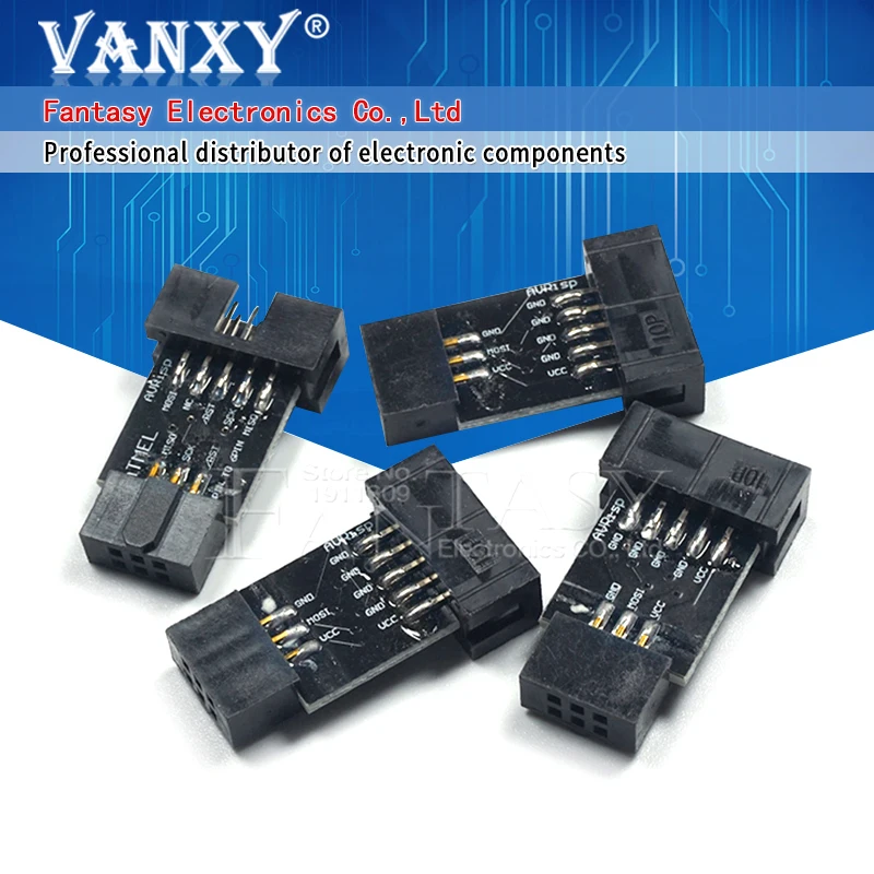 5 шт. 10Pin к 6Pin плата адаптера для AVRISP MKII USBASP STK500 Новый | Электронные компоненты и