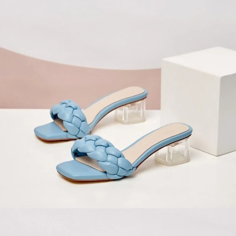 

KemeKiss 2020 Sandals Shoes Women Open Toe Crystal Heel Cross-Tied Casual Daily Out Door Sandals Shoes Footwear Size 34-39