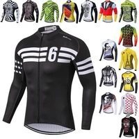 pro team cycling jersey long sleeve men black bicycle clothes autumn mtb bike clothing full sleeve cycling jacket cycle wear
