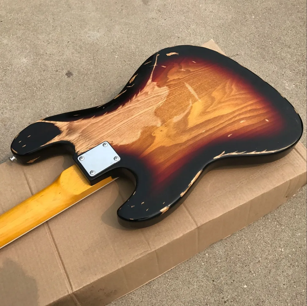 Новый стиль 4 Струны для электрической Басс гитары. Палисандр гриф Sunburst цветная
