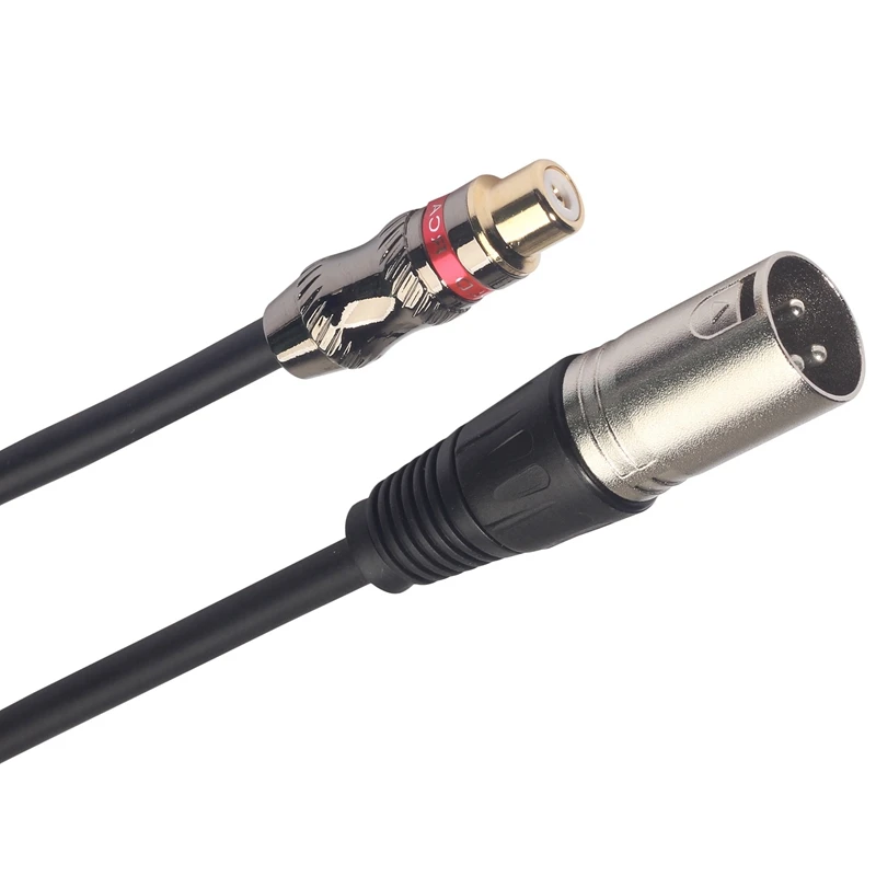 3 Pin Xlr Plug Male to Rca Female Audio Composite Extension Adapter Cable for Micro-phone Amplifier |