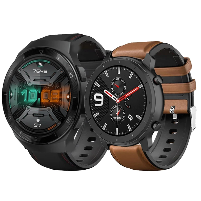Сменный спортивный ремешок из силиконовой кожи для Huawei watch GT 2e 2 46 мм GT2 GT2E 22