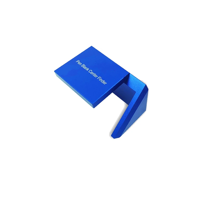 Aluminum Alloy Wood Pen Blank Center Finder Woodworking 45 Degree Angle Line Caliber Ruler Measuring Scriber Tool