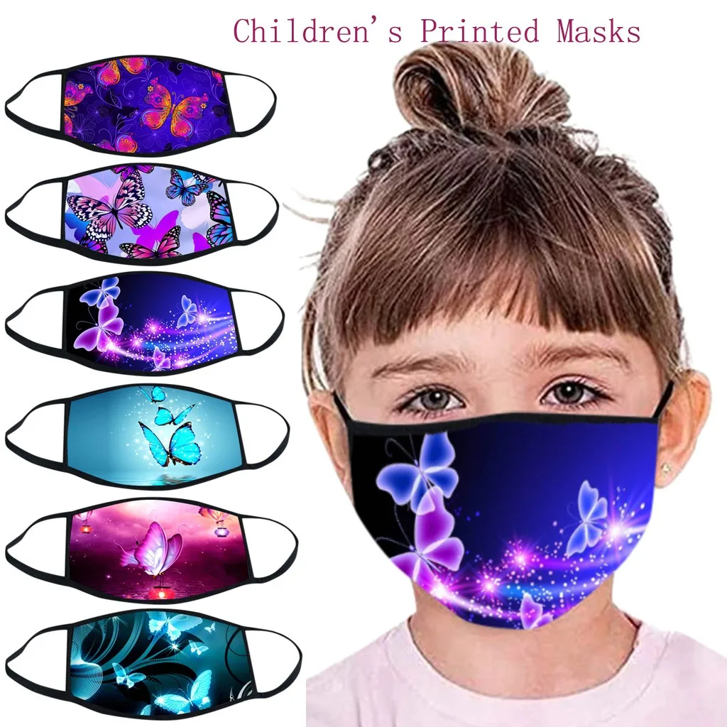 Детская многоразовая маска для рта Защитная крышка PM2.5 лица детей ушные крючки