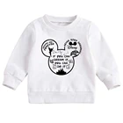 Креативная мультяшная Толстовка в стиле Харадзюку с изображением Микки Мауса, детские толстовки унисекс, крутой Белый детский пуловер, в стиле Диснея