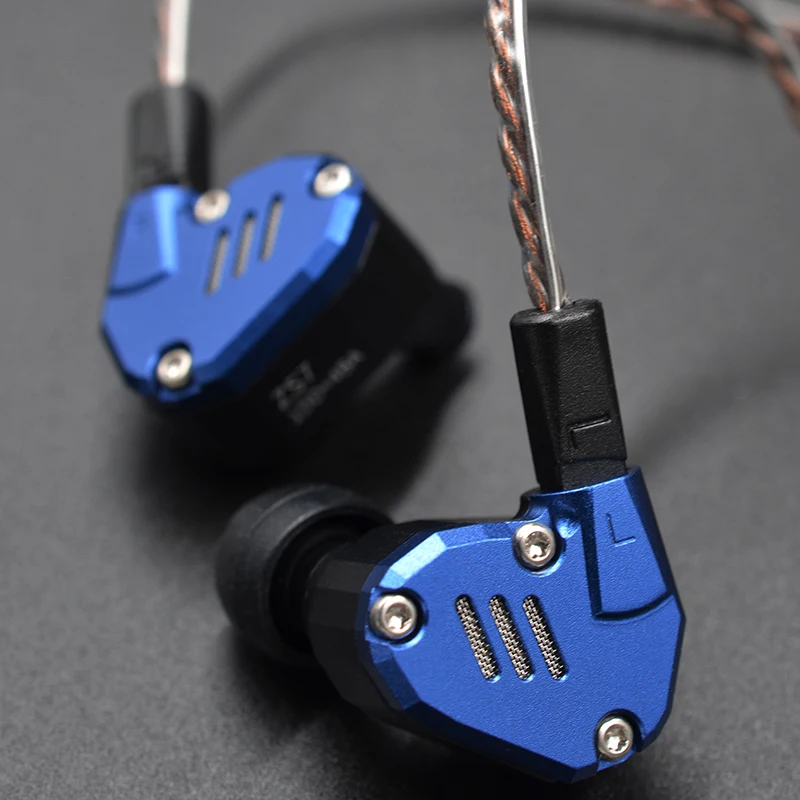 KZ ZS7 наушники 4BA + 1DD гибридные в ухо HIFI бас гарнитура DJ монитор ZS6 AS10 ZST ED16 для