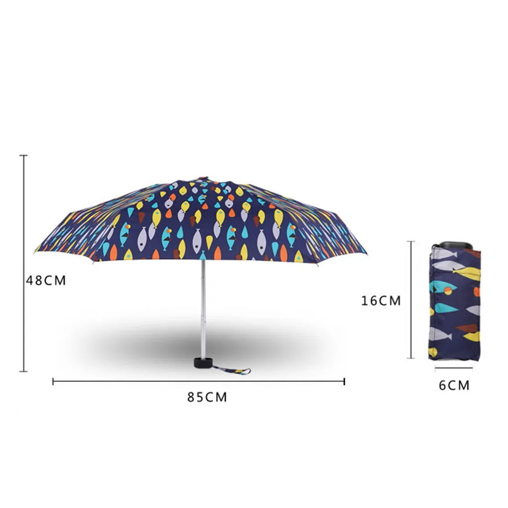 Неавтоматический складной размер 16 см зонты от дождя и солнца ветрозащитные для