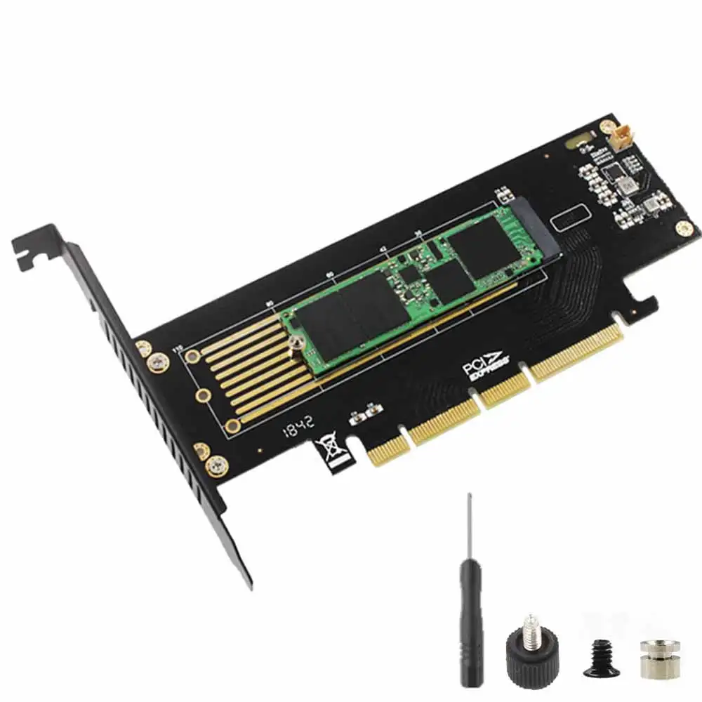 JEYI SK8-NEW NVME To PCIE3.0 GEN3 M.3 Adapter M.2 Expansion for NVME Adapter SSD Add on Card Built-in Turbo Fan for 2230-22110