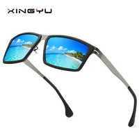 xingyu sunglasses men polarized square mental men sunglasses brand designer twin beam driving glasses zonnebril heren uv400