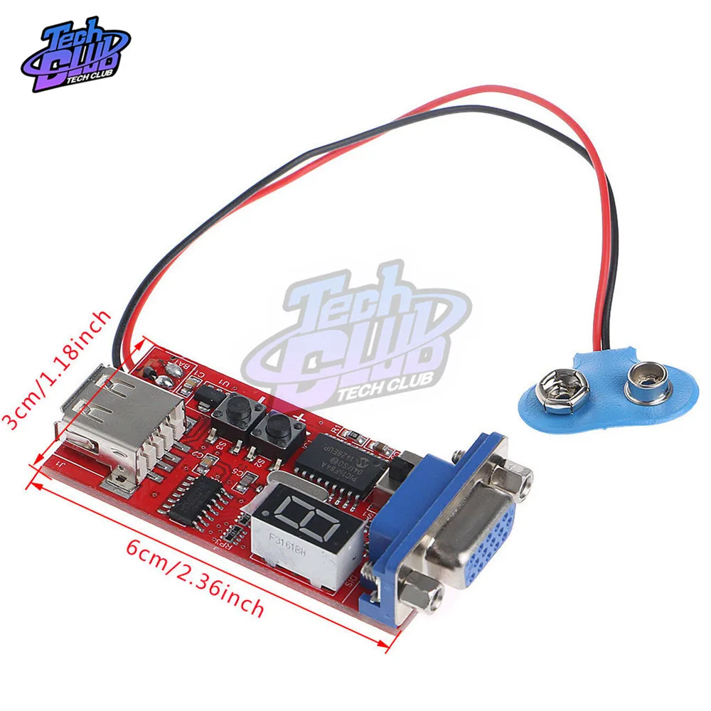Генератор сигналов постоянного тока 9 в VGA тестер с ЖК дисплеем 15 различных