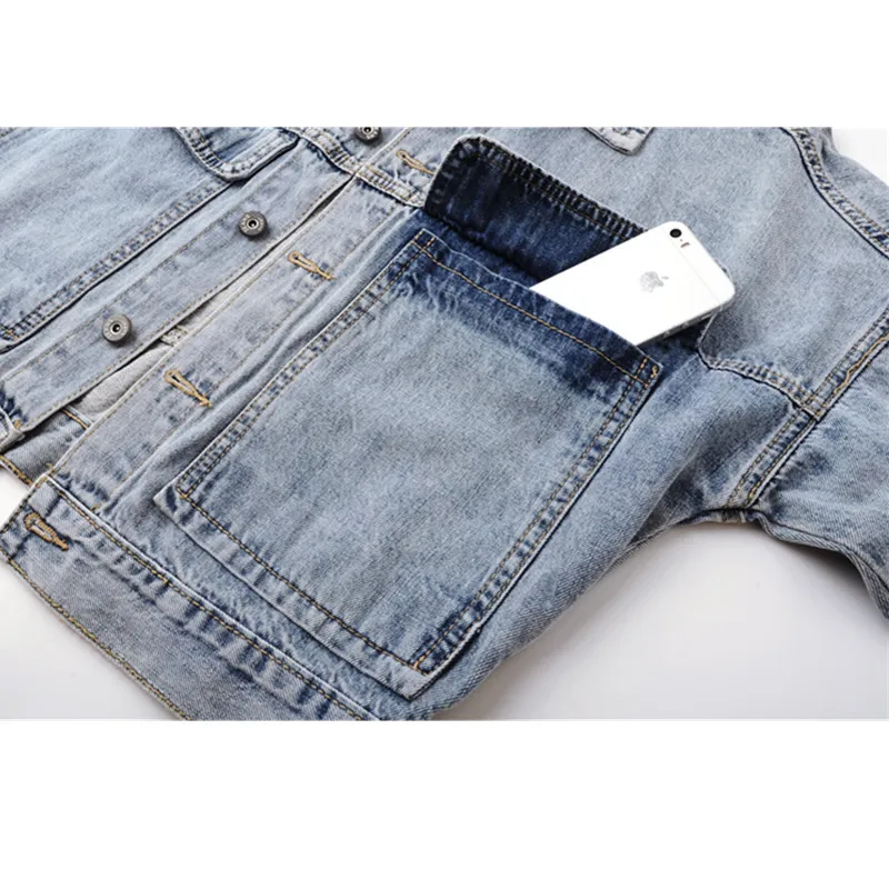 

Autumn Korean Loose Blue Denim Jacket Women Student Basic Outerwear Chaquetas Mujer Big Pocket Short Jeans Jackets Coat Female