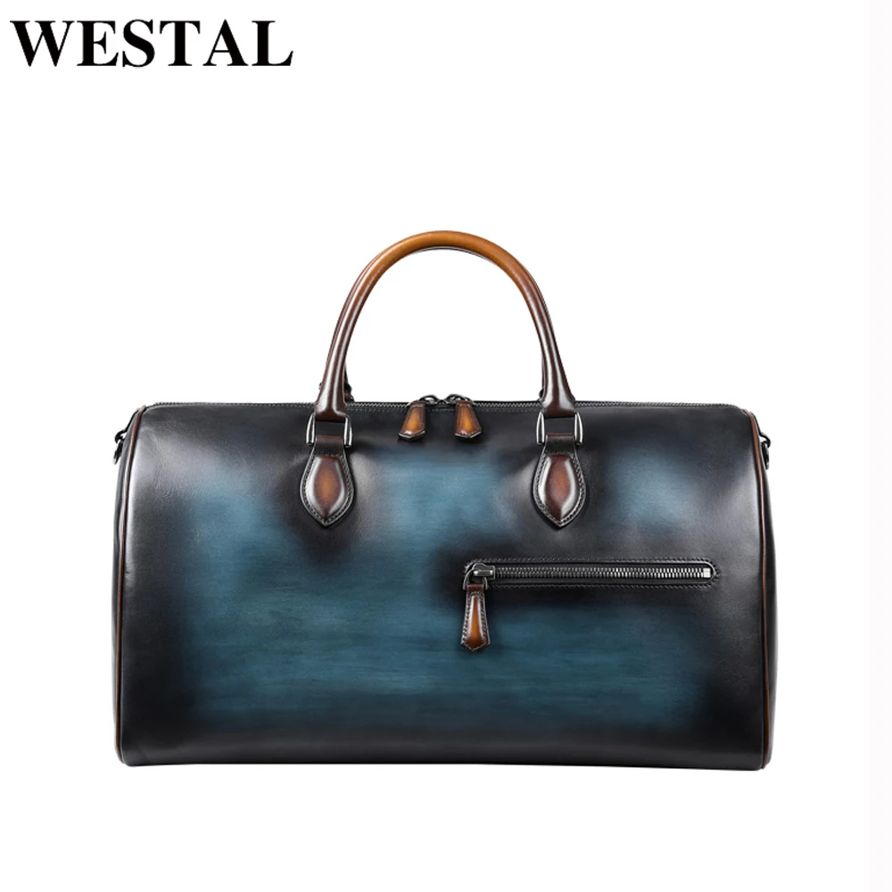 

WESTAL Patina Travel Luggage Luxurious Quality Weekender Big Weekend Bag Men Hand Trolley/Cosmetic Bag Overnight Duffle Bag