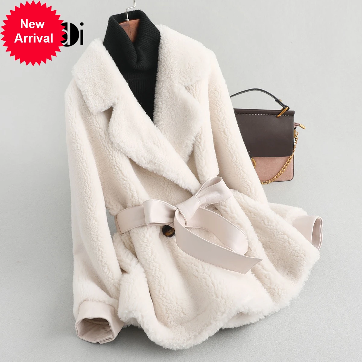 

Женское зимнее меховое пальто A18220 из натуральной шерсти, пальто, теплая куртка для девушек и женщин, женская овечья стрижка, меховая парка, п...