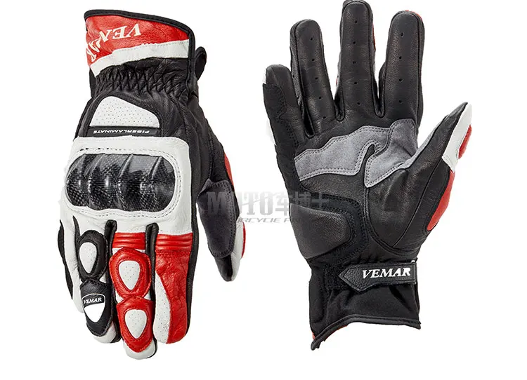 Мотоциклетные Перчатки всесезонные Кожаные для езды мотоциклетный мотоциклист