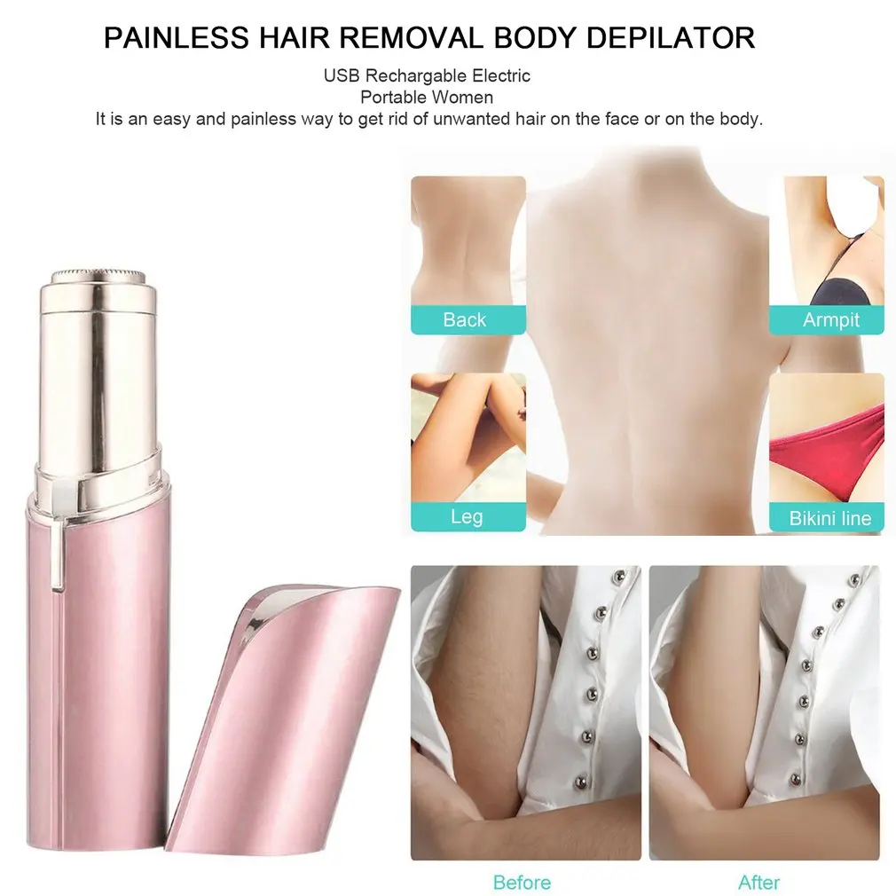 Безболезненное удаление волос для тела аккумулятор депилятор губная помада