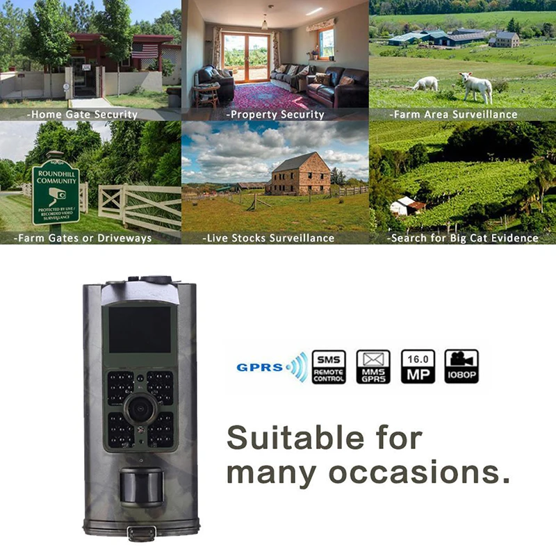 

16MP Outdoor Hunting Camera Night Vision 0.5s Trigger Time Wildlife Surveillance 2G GSM MMS SMS Trail Camera