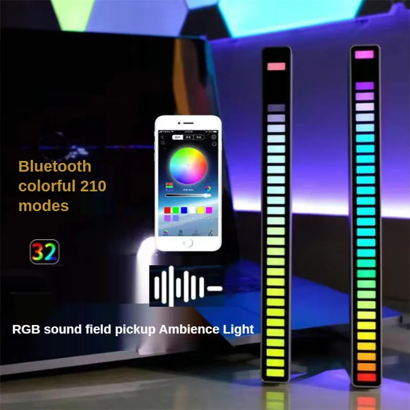32-разрядный RGB Аудио спектр бар пикап окружающий DJ светодиодный дисплей ритм