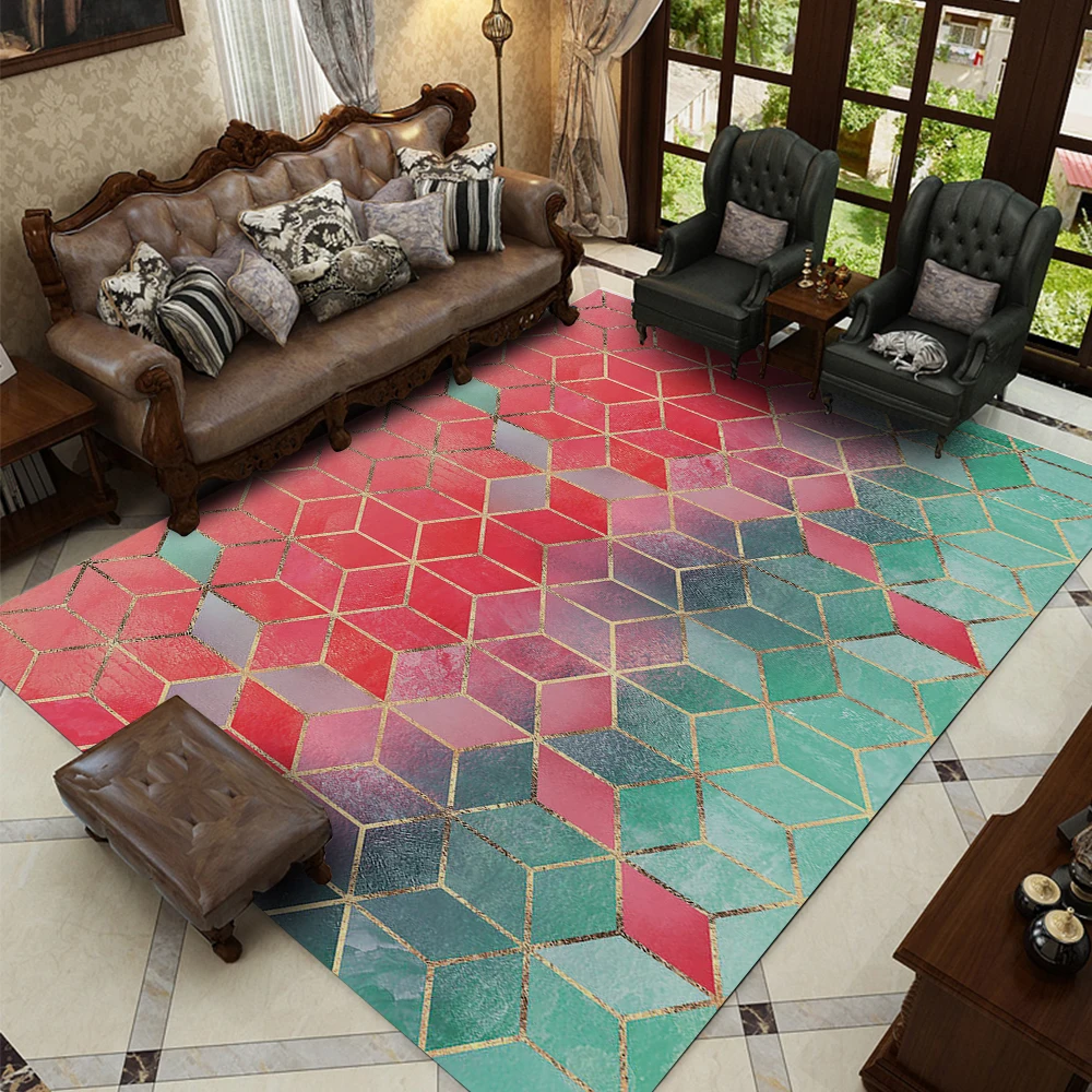 Silstar Tex Rug Gradient Printing Luxury Carpets For Living Room European Fashion Ffluffy rug Mats Yoga Bedroom | Дом и сад