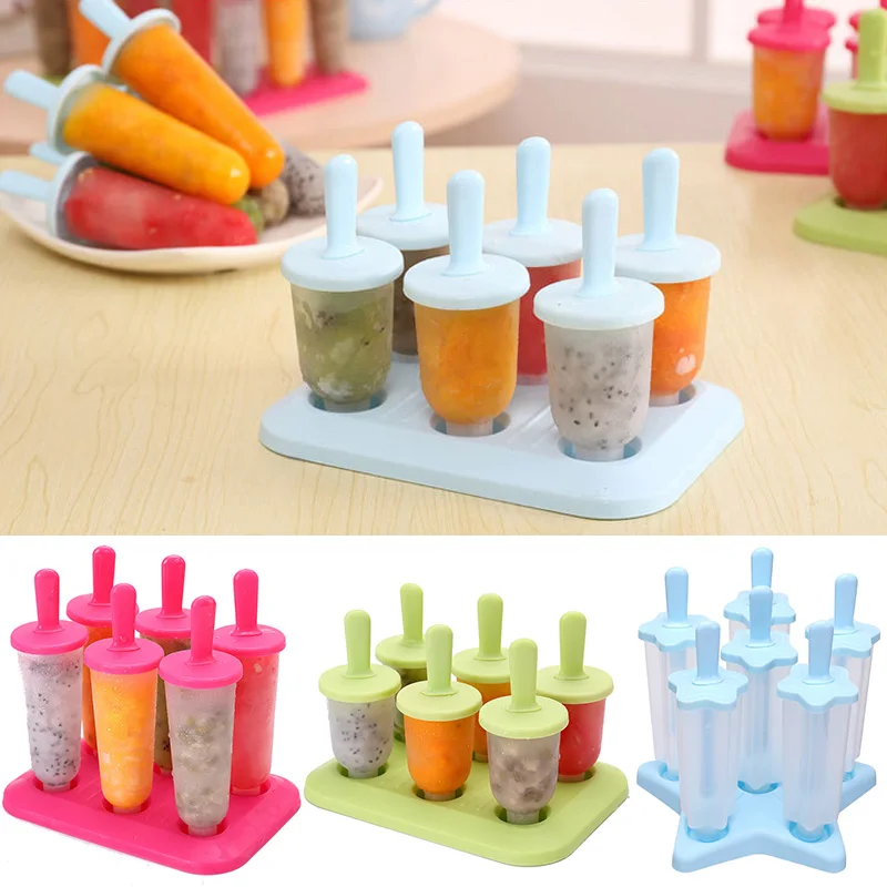 

Handmade High Quality Cartoon Ice Cube Ice Lolly Mold Eco-friendly 1Set Hot Sale PP New Arrival New Style Ice Cream Mold DIY