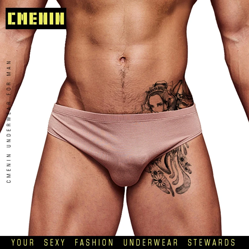 Мужские трусы бикини из модала 4 шт./лот пикантное нижнее белье для геев